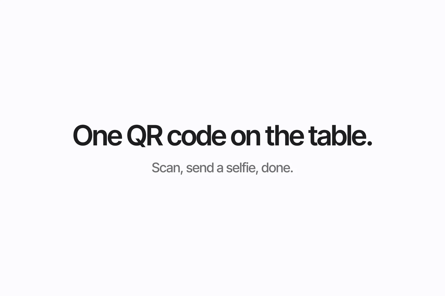 One QR code on the table.