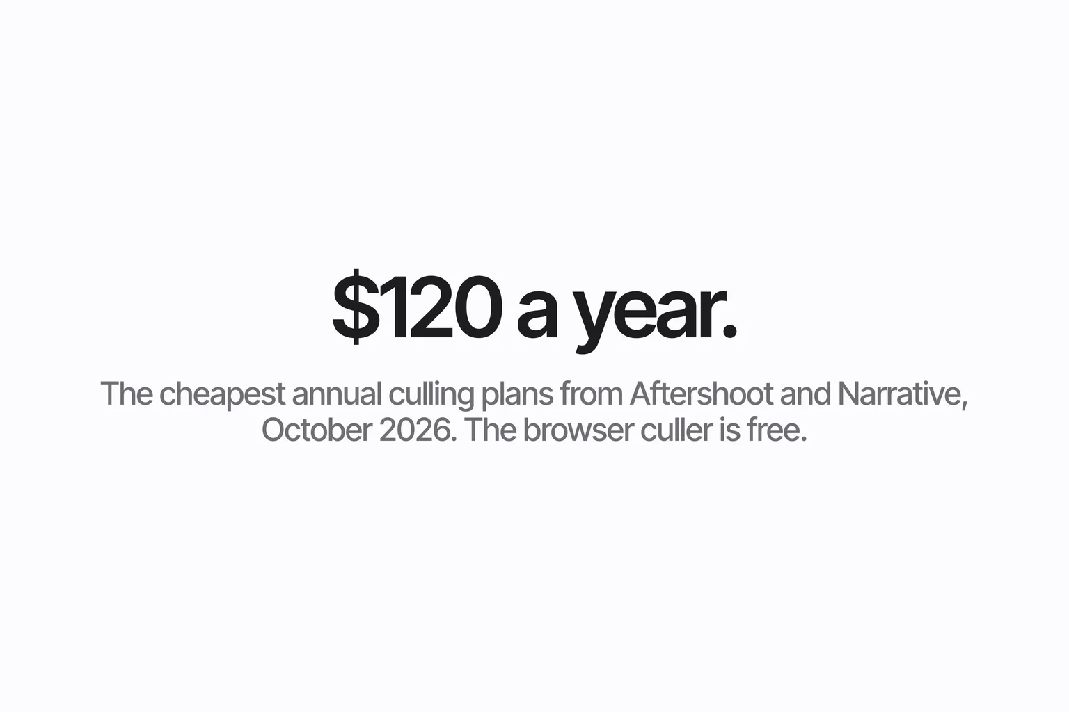 The words $120 a year.