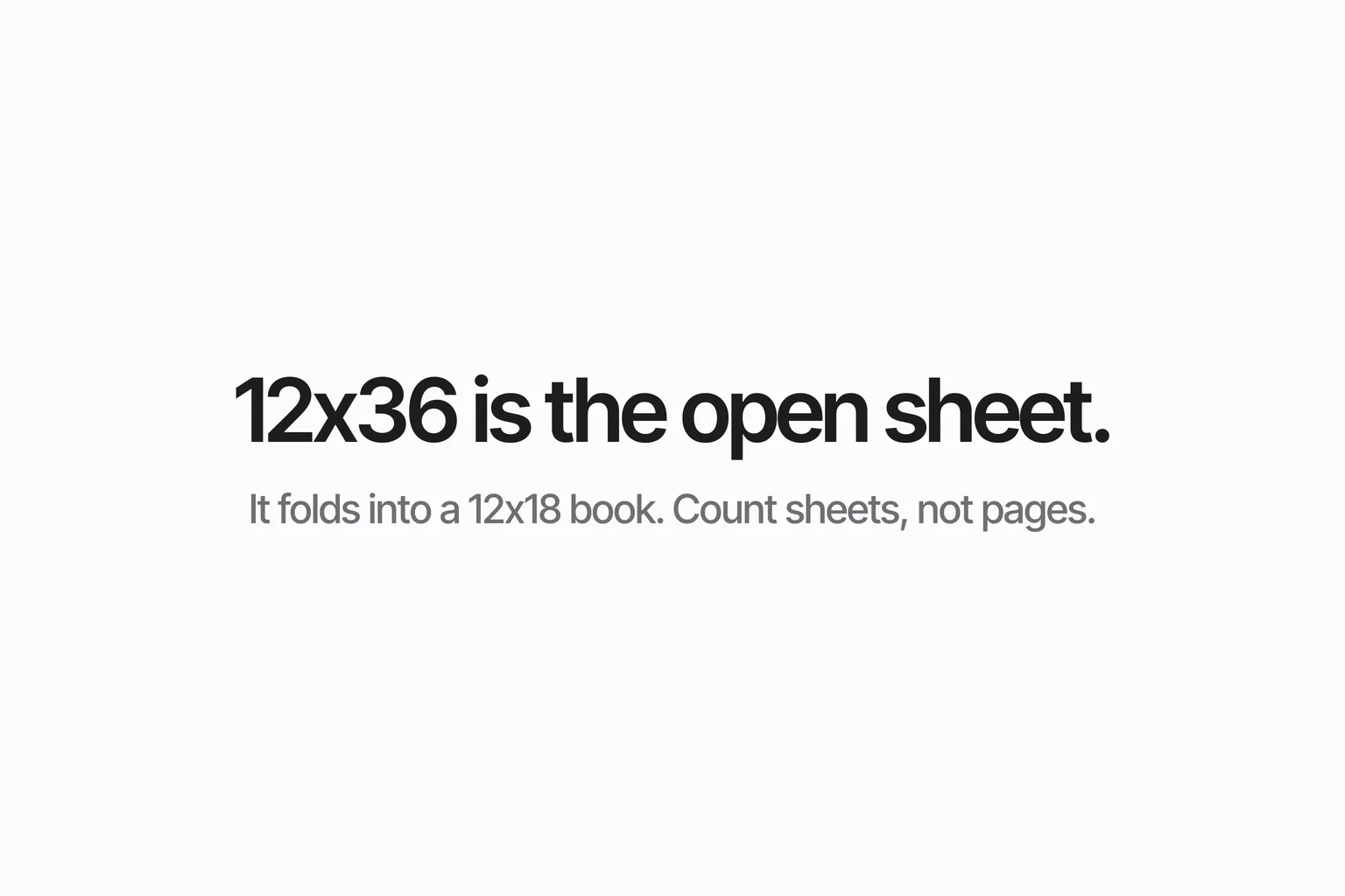 The words 12x36 is the open sheet